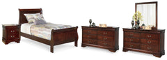 Best Deals Furniture - Ashley Furniture - Alisdair Twin Sleigh Bed, 2 Dressers, Mirror and Nightstand - Twin Sleigh Bed, 2 Dressers, Mirror and Nightstand - B376B33