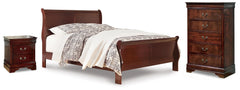 Best Deals Furniture - Ashley Furniture - Alisdair Queen Sleigh Bed, Chest and Nightstand - Queen Sleigh Bed, Chest and Nightstand - B376B40