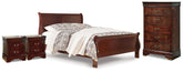 Best Deals Furniture - Ashley Furniture - Alisdair Queen Sleigh Bed, Chest and 2 Nightstands - Queen Sleigh Bed, Chest and 2 Nightstands - B376B25