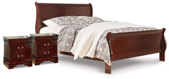 Best Deals Furniture - Ashley Furniture - Alisdair Queen Sleigh Bed and 2 Nightstands - Queen Sleigh Bed and 2 Nightstands - B376B30
