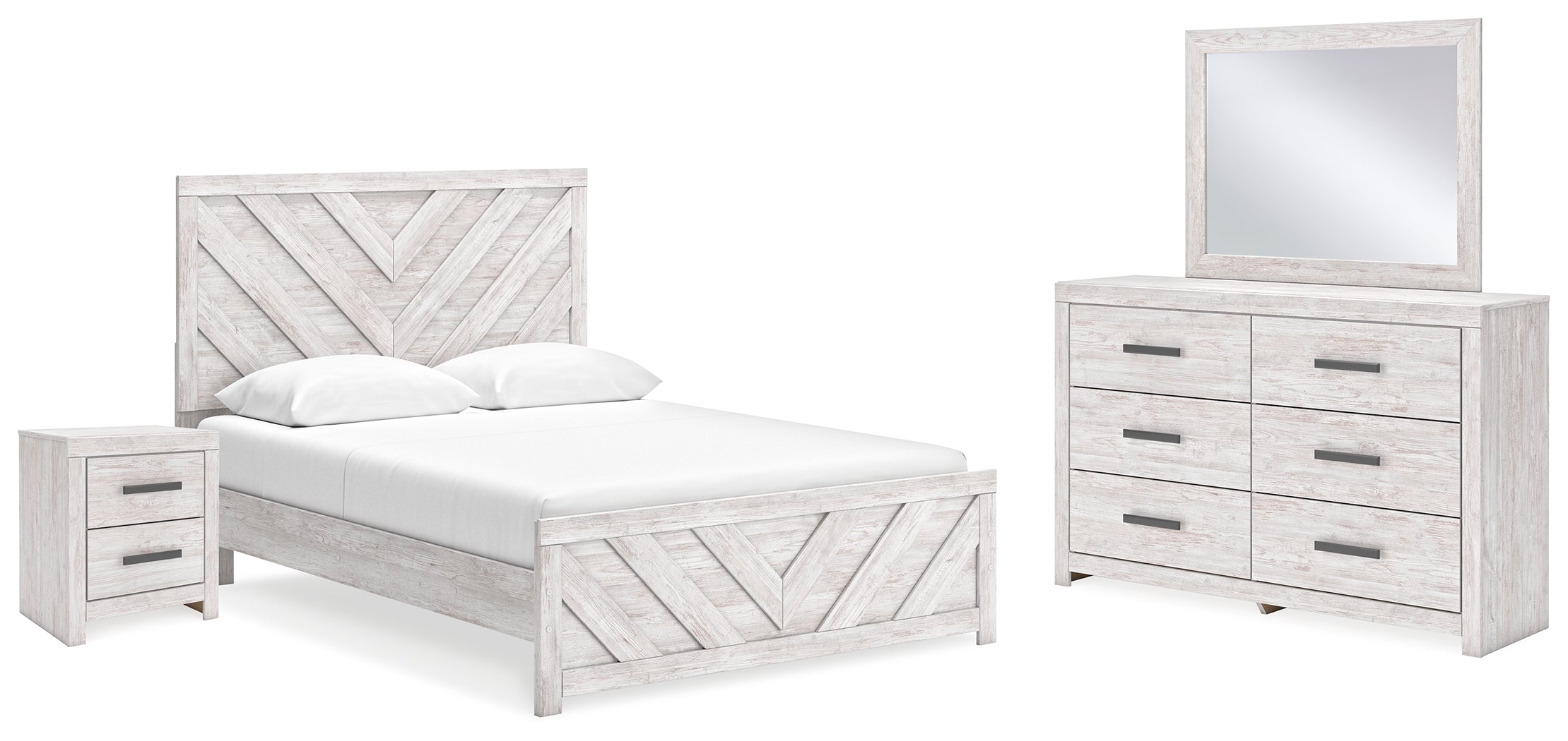 Best Deals Furniture - Ashley Furniture - Cayboni Queen Panel Bed, Dresser, Mirror and Nightstand - Queen Panel Bed, Dresser, Mirror and Nightstand - B3788B8