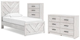 Best Deals Furniture - Ashley Furniture - Cayboni Twin Panel Bed, Dresser and Chest - Twin Panel Bed, Dresser and Chest - B3788B11
