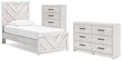 Best Deals Furniture - Ashley Furniture - Cayboni Twin Panel Bed, Dresser and Chest - Twin Panel Bed, Dresser and Chest - B3788B11