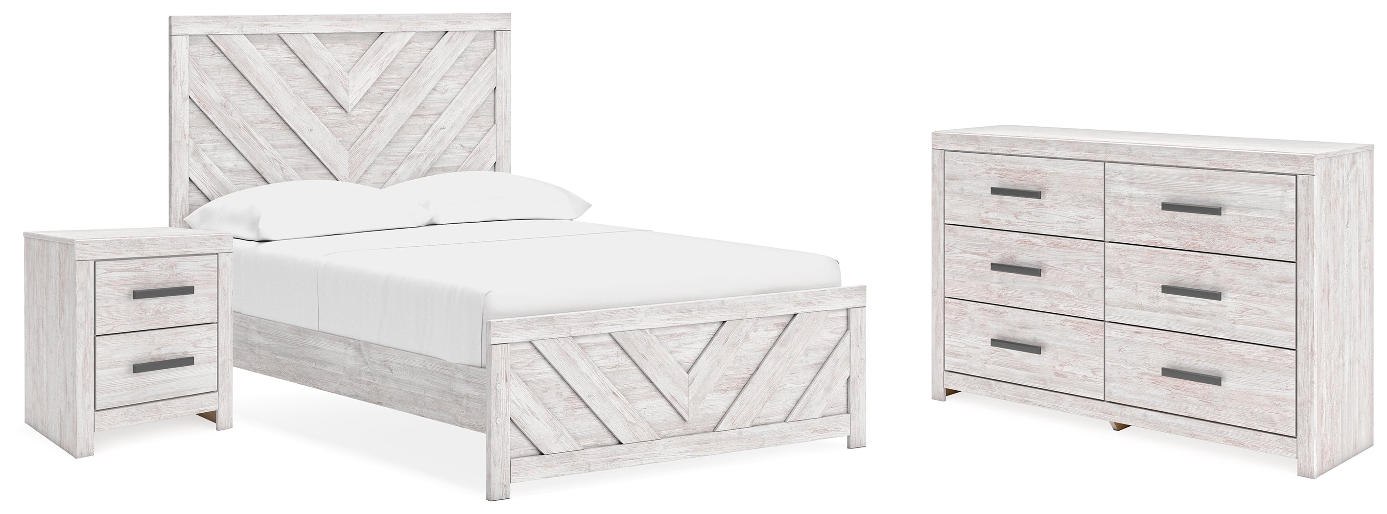 Best Deals Furniture - Ashley Furniture - Cayboni Full Panel Bed, Dresser and Nightstand - Full Panel Bed, Dresser and Nightstand - B3788B16