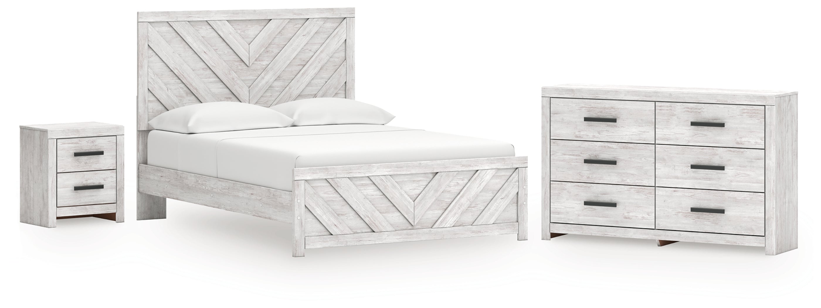 Best Deals Furniture - Ashley Furniture - Cayboni Queen Panel Bed, Dresser and Nightstand - Queen Panel Bed, Dresser and Nightstand - B3788B9