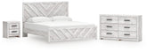 Best Deals Furniture - Ashley Furniture - Cayboni King Panel Bed, Dresser and Nightstand - King Panel Bed, Dresser and Nightstand - B3788B10