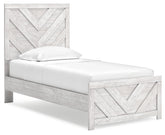 Best Deals Furniture - Ashley Furniture - Cayboni Twin Panel Bed - Twin Panel Bed / Whitewash - B3788B6