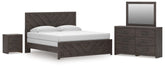 Best Deals Furniture - Ashley Furniture - Prendonea King Panel Bed, Dresser, Mirror and Nightstand - King Panel Bed, Dresser, Mirror and Nightstand - B3789B11
