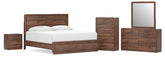 Best Deals Furniture - Ashley Furniture - Fortlorn Queen Panel Bed, Dresser, Mirror, 2 Chests and 2 Nightstands - Queen Panel Bed, Dresser, Mirror, 2 Chests and 2 Nightstands - PCB386B12