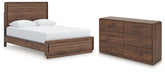 Best Deals Furniture - Ashley Furniture - Fortlorn Queen Panel Bed and Dresser - Queen Panel Bed and Dresser - PCB386B11