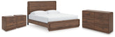 Best Deals Furniture - Ashley Furniture - Fortlorn King Panel Bed, Dresser and 2 Nightstands - King Panel Bed, Dresser and 2 Nightstands - PCB386B13