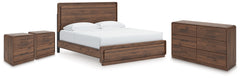 Best Deals Furniture - Ashley Furniture - Fortlorn King Panel Bed, Dresser and 2 Nightstands - King Panel Bed, Dresser and 2 Nightstands - PCB386B13