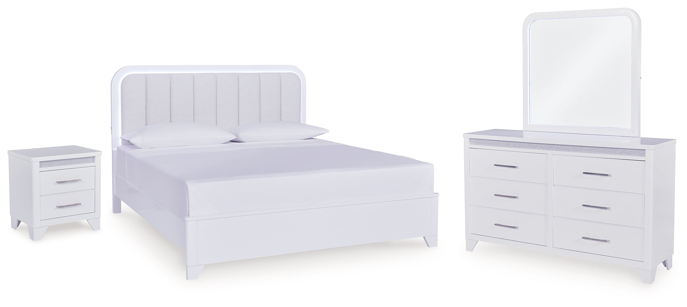 Best Deals Furniture - Ashley Furniture - Jarlee King Panel Bed, Dresser, Mirror and Nightstand - King Panel Bed, Dresser, Mirror and Nightstand - PCB392B7