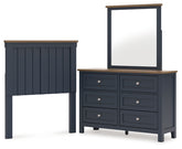 Best Deals Furniture - Ashley Furniture - Landocken Twin Panel Headboard, Dresser and Mirror - Twin Panel Headboard, Dresser and Mirror - B414B13