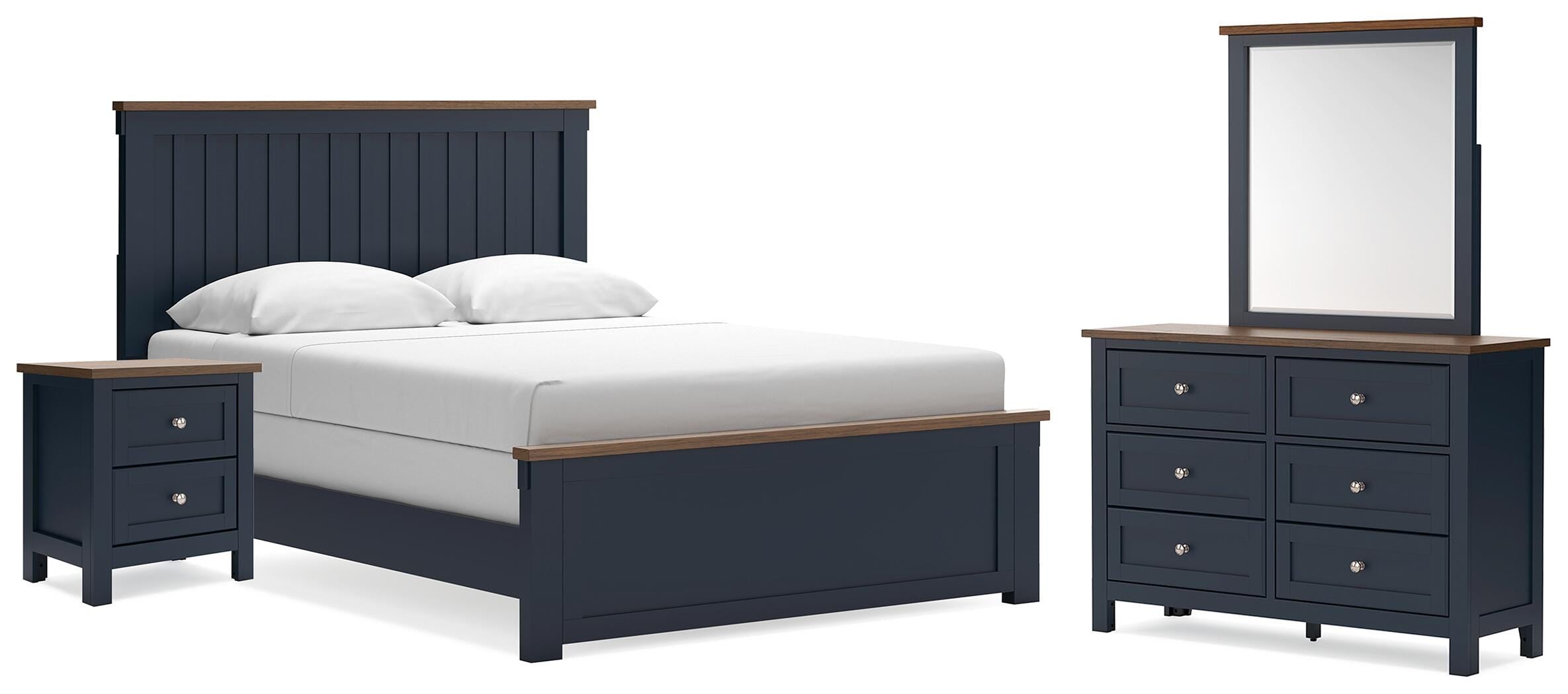 Best Deals Furniture - Ashley Furniture - Landocken Queen Panel Bed, Dresser, Mirror and Nightstand - Queen Panel Bed, Dresser, Mirror and Nightstand - B414B18