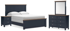Best Deals Furniture - Ashley Furniture - Landocken Queen Panel Bed, Dresser, Mirror and Nightstand - Queen Panel Bed, Dresser, Mirror and Nightstand - B414B18