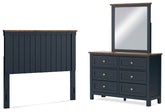 Best Deals Furniture - Ashley Furniture - Landocken Full Panel Headboard, Dresser and Mirror - Full Panel Headboard, Dresser and Mirror - B414B14