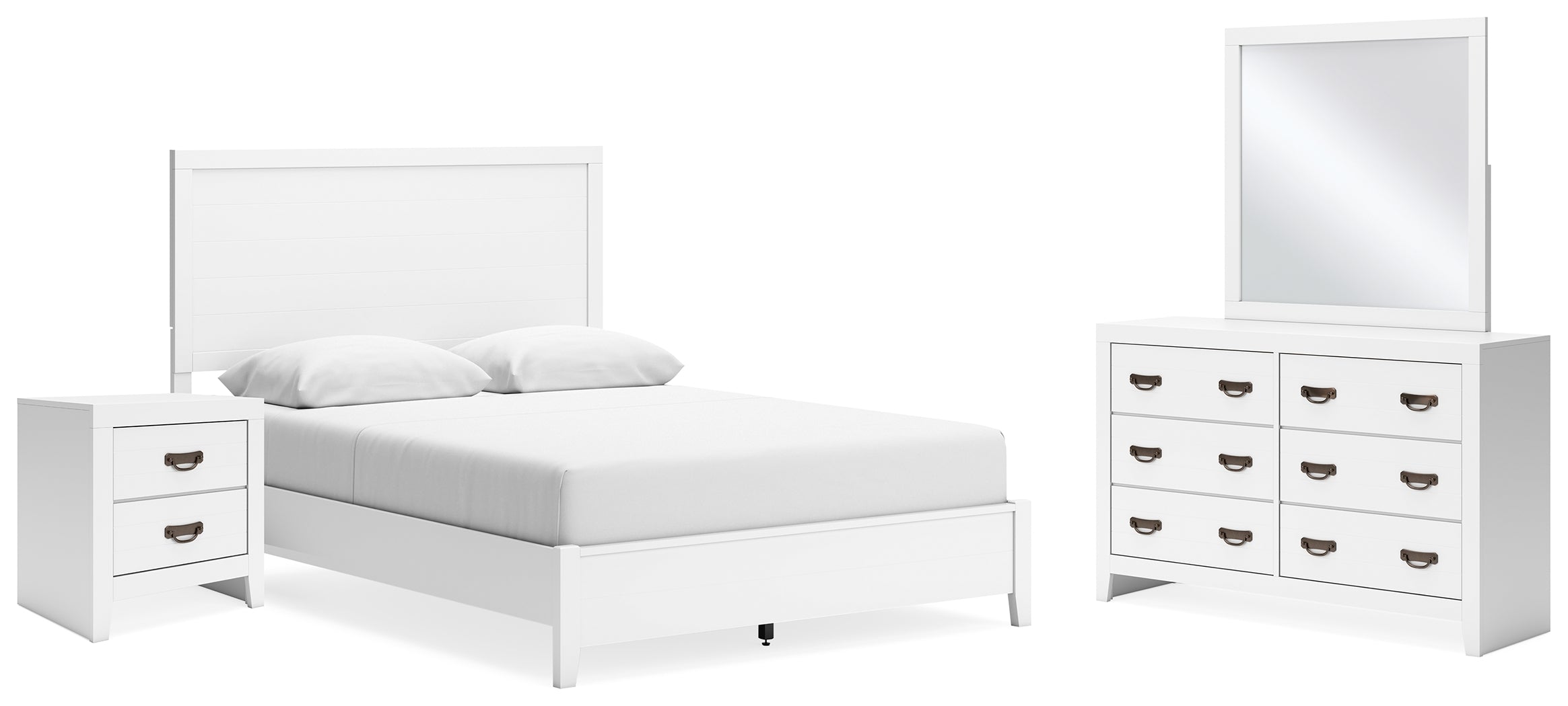 Best Deals Furniture - Ashley Furniture - Binterglen Queen Panel Bed, Dresser, Mirror and Nightstand - Queen Panel Bed, Dresser, Mirror and Nightstand - B427B14