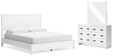 Best Deals Furniture - Ashley Furniture - Binterglen California King Panel Bed, Dresser and Mirror - California King Panel Bed, Dresser and Mirror - B427B13