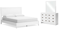 Best Deals Furniture - Ashley Furniture - Binterglen California King Panel Bed, Dresser and Mirror - California King Panel Bed, Dresser and Mirror - B427B13