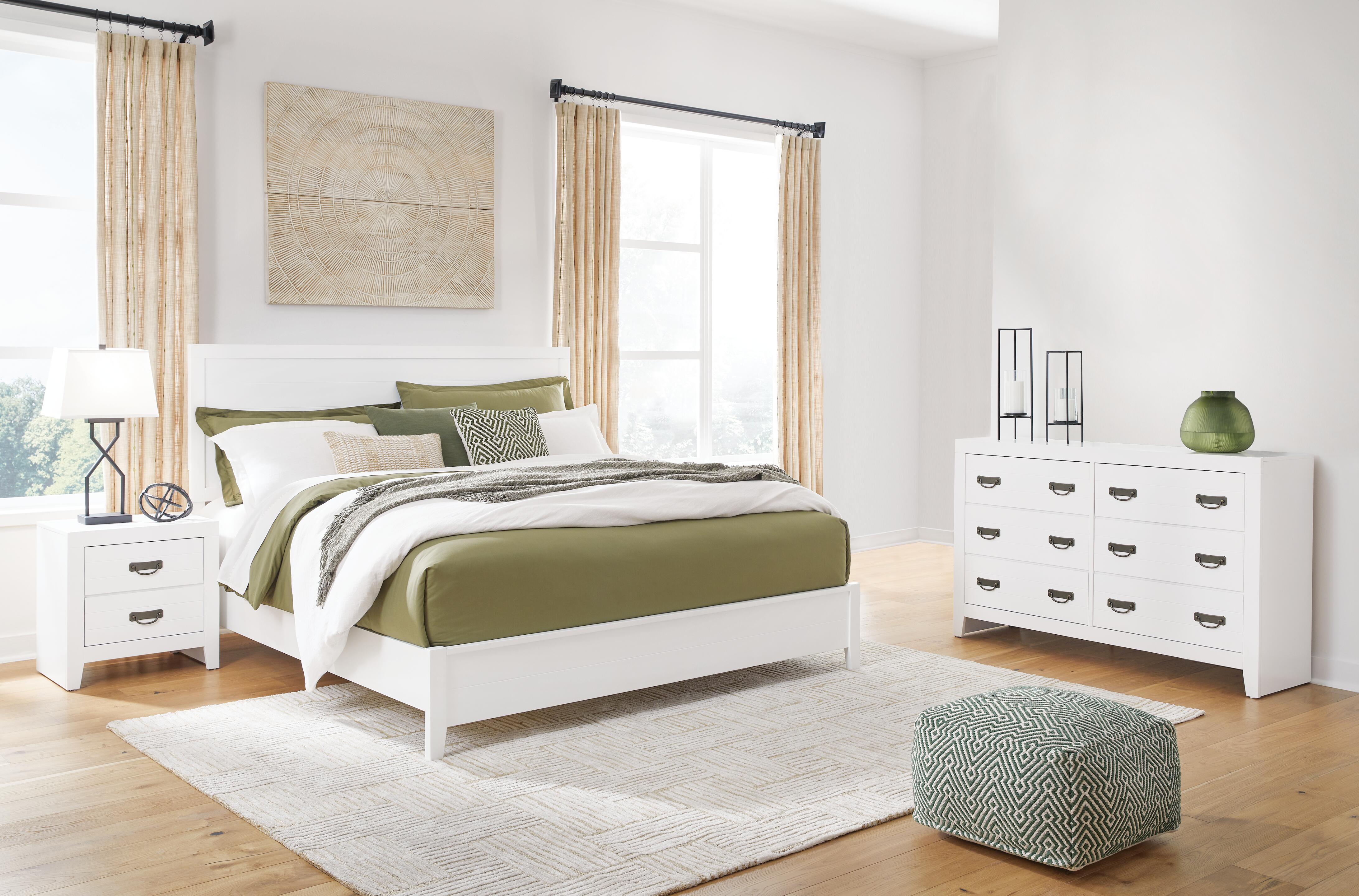 Best Deals Furniture - Ashley Furniture - Binterglen Queen Panel Bed, Dresser and Nightstand - Queen Panel Bed, Dresser and Nightstand - B427B10