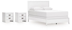 Best Deals Furniture - Ashley Furniture - Binterglen Queen Panel Bed and 2 Nightstands - Queen Panel Bed and 2 Nightstands - B427B18