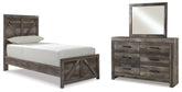 Best Deals Furniture - Ashley Furniture - Wynnlow Twin Crossbuck Panel Bed, Dresser and Mirror - Twin Crossbuck Panel Bed, Dresser and Mirror - B440B20