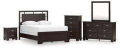 Best Deals Furniture - Ashley Furniture - Covetown Queen Panel Bed, Dresser, Mirror, Chest and Nightstand - Queen Panel Bed, Dresser, Mirror, Chest and Nightstand - B441B14