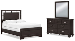 Best Deals Furniture - Ashley Furniture - Covetown Full Panel Bed, Dresser and Mirror - Full Panel Bed, Dresser and Mirror - B441B5