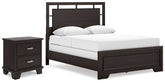 Best Deals Furniture - Ashley Furniture - Covetown Queen Panel Bed and Nightstand - Queen Panel Bed and Nightstand - B441B17