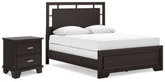 Best Deals Furniture - Ashley Furniture - Covetown Queen Panel Bed and Nightstand - Queen Panel Bed and Nightstand - B441B17