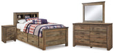 Best Deals Furniture - Ashley Furniture - Trinell Twin Bookcase Storage Bed, Dresser, Mirror and Nightstand - Twin Bookcase Storage Bed, Dresser, Mirror and Nightstand - B446B98