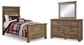 Best Deals Furniture - Ashley Furniture - Trinell Twin Panel Bed, Dresser and Mirror - Twin Panel Bed, Dresser and Mirror - B446B77