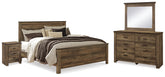 Best Deals Furniture - Ashley Furniture - Trinell King Panel Bed, Dresser, Mirror and 2 Nightstands - King Panel Bed, Dresser, Mirror and 2 Nightstands - B446B74