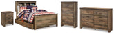Best Deals Furniture - Ashley Furniture - Trinell Full Bookcase Storage Bed, Dresser, Chest and Nightstand - Full Bookcase Storage Bed, Dresser, Chest and Nightstand - B446B108