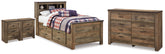 Best Deals Furniture - Ashley Furniture - Trinell Twin Bookcase Bed, Dresser and 2 Nightstands - Twin Bookcase Bed, Dresser and 2 Nightstands - B446B101