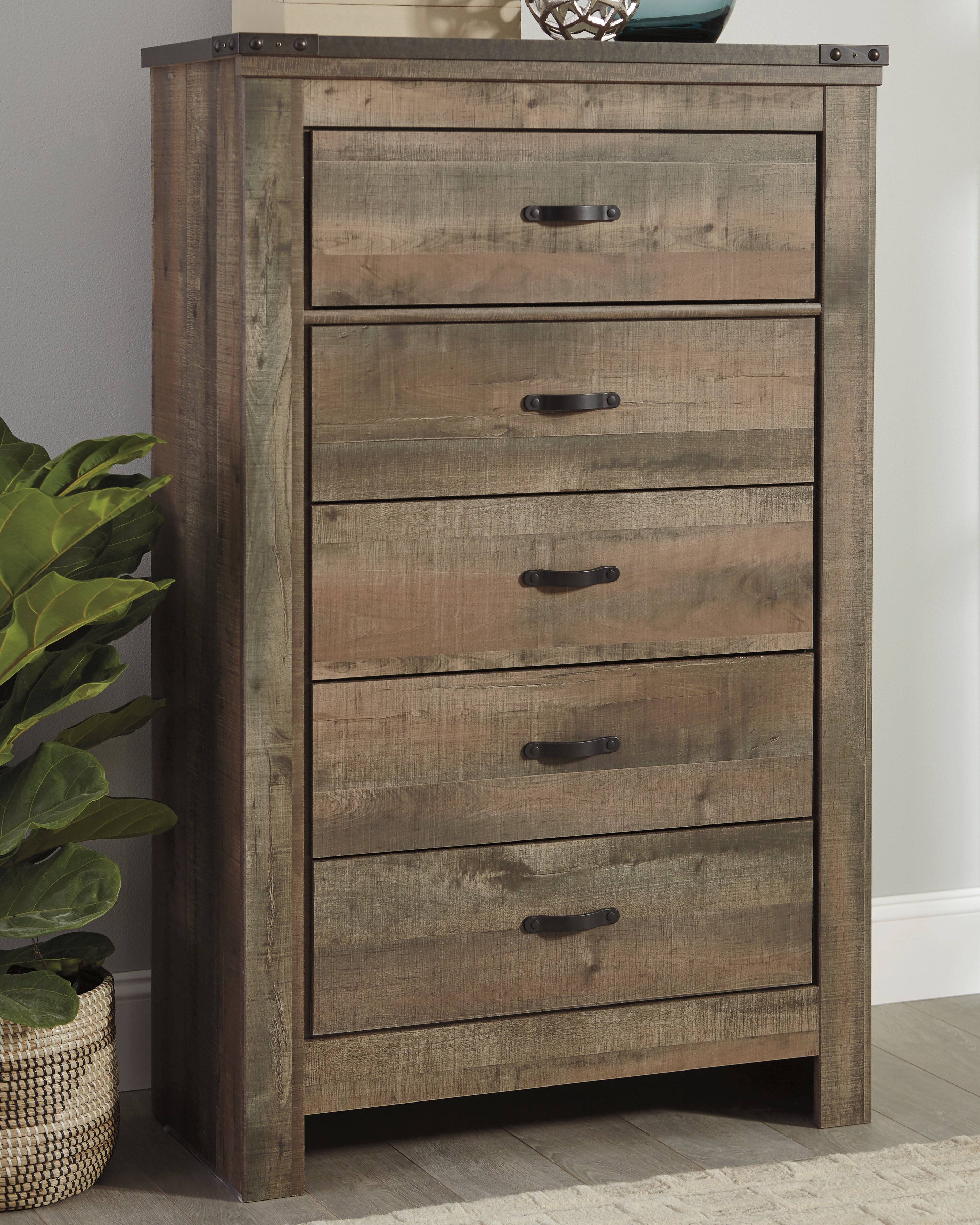 Best Deals Furniture - Ashley Furniture - Trinell Chest of Drawers - Five Drawer Chest - B446-46