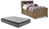Best Deals Furniture - Ashley Furniture - Trinell Twin Bookcase Bed with Mattress - Twin Bookcase Bed with Mattress - B446B106