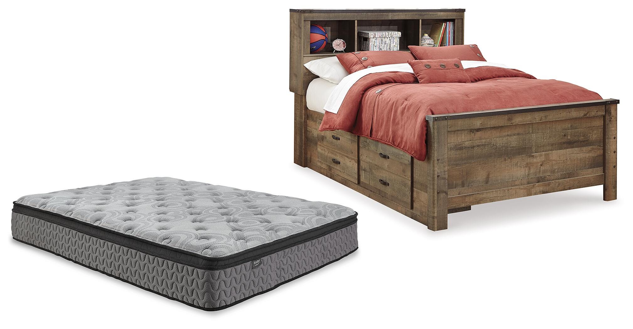 Best Deals Furniture - Ashley Furniture - Trinell Full Bookcase Bed with Mattress - Full Bookcase Bed with Mattress - B446B105