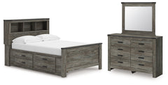 Best Deals Furniture - Ashley Furniture - Frandern Full Bookcase Bed with Storage, Dresser and Mirror - Full Bookcase Bed with Storage, Dresser and Mirror - B4480B11
