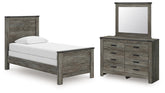 Best Deals Furniture - Ashley Furniture - Frandern Twin Panel Bed, Dresser and Mirror - Twin Panel Bed, Dresser and Mirror - B4480B18