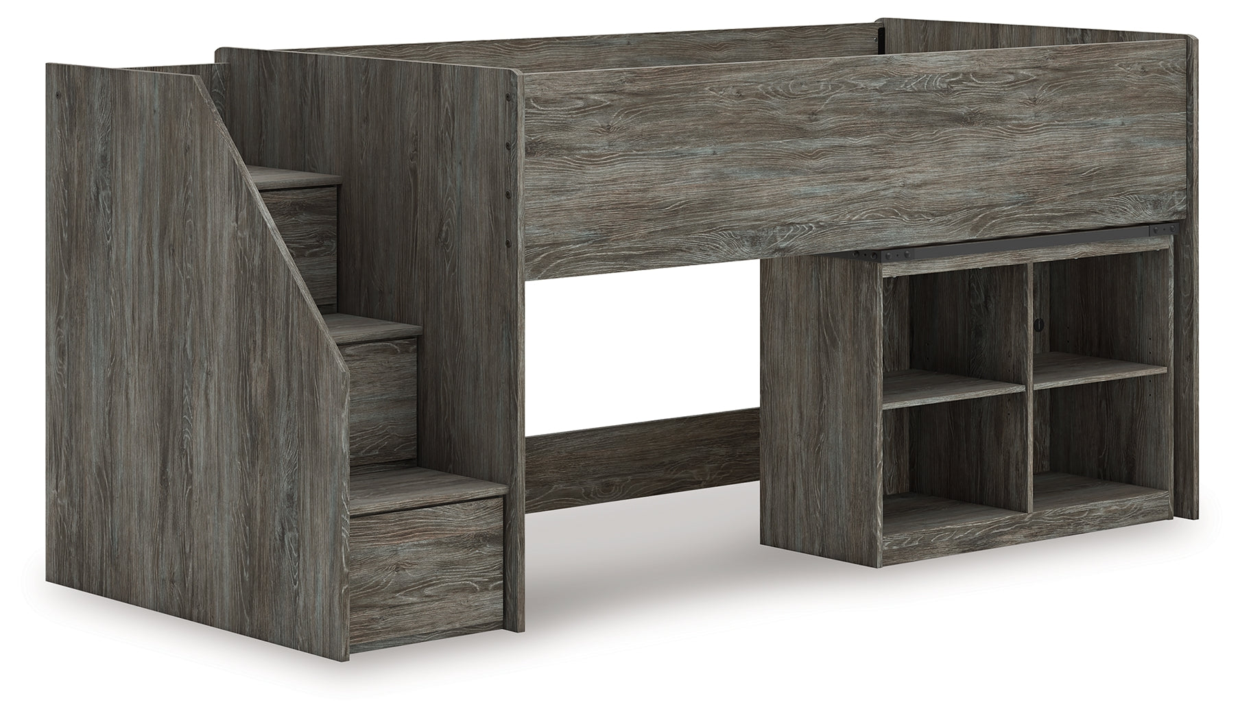 Best Deals Furniture - Ashley Furniture - Frandern Twin Loft Bed with Bookcase Storage - Twin Loft Bed with Bookcase Storage - B4480B14