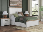 Best Deals Furniture - Ashley Furniture - Savonport Queen Panel Bed with Storage - Queen Panel Bed with Storage - B4615B14