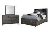 Best Deals Furniture - Ashley Furniture - Caitbrook Full Storage Bed with Mirrored Dresser - Full Storage Bed with Mirrored Dresser - B476B5