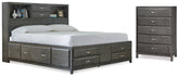 Best Deals Furniture - Ashley Furniture - Caitbrook Queen Storage Bed and Chest - Queen Storage Bed and Chest - B476B19