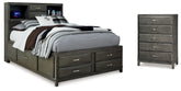 Best Deals Furniture - Ashley Furniture - Caitbrook Full Storage Bed and Chest - Full Storage Bed and Chest - B476B27