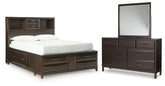 Best Deals Furniture - Ashley Furniture - Vanmore Queen Storage Bed, Dresser and Mirror - Queen Storage Bed, Dresser and Mirror - B479B3