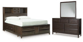 Best Deals Furniture - Ashley Furniture - Vanmore Full Storage Bed, Dresser and Mirror - Full Storage Bed, Dresser and Mirror - B479B5