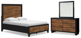 Best Deals Furniture - Ashley Furniture - Kraeburn Queen Panel Storage Bed, Dresser and Mirror - Queen Panel Storage Bed, Dresser and Mirror - B496B7