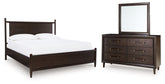 Best Deals Furniture - Ashley Furniture - Dantenton Queen Panel Bed, Dresser and Mirror - Queen Panel Bed, Dresser and Mirror - B611B3